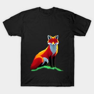 BLUE EYED SERENE ELEGANT FOX LOOKING RIGHT T-Shirt